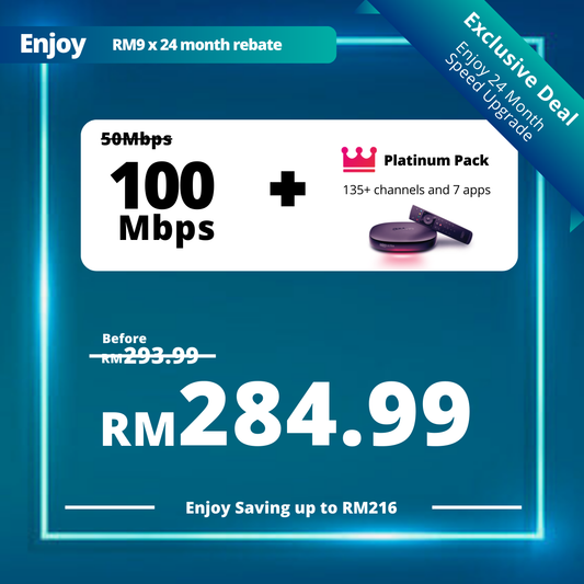 Astro Fibre 50 Mbps + Platinum Pack