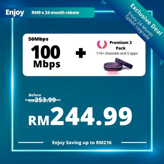 Astro Fibre 50 Mbps + Premium Pack 3