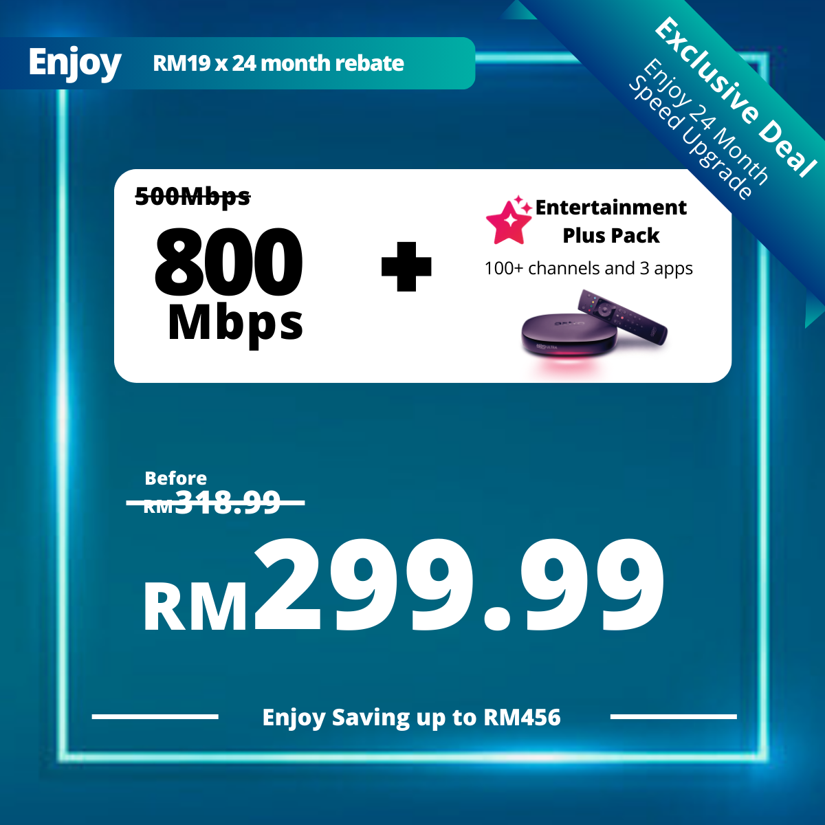 Astro Fibre 500 Mbps + Entertainment Plus Pack